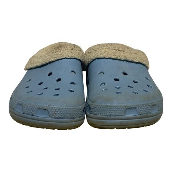 Crocs Classic Lined Clog Pastel Blue Youth Size 5 / Women's 7 Slip On Comfort - Picture 2 of 9